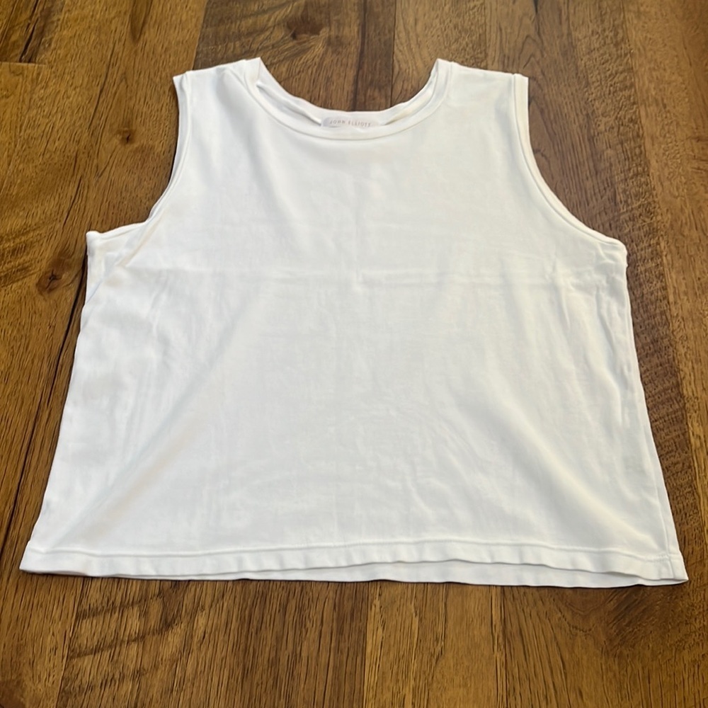 John Elliott White Sleeveless Tank Top